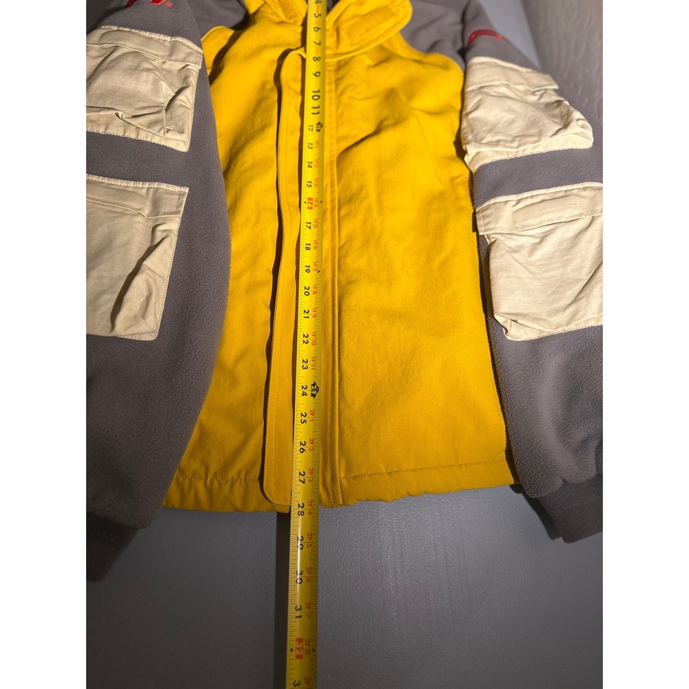 Formula 1 x PacSun Men XL Yellow Grey Utility Cargo Fleece Jacket F1 Racing - Picture 4 of 9